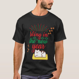 Bling i nyårskassan på soffan t shirt