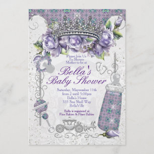Bling Jewel Blommigt Baby Shower-inbjudningar Inbjudningar