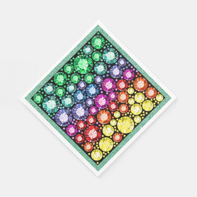 Bling Jewels Image Napkins Pappersservett (Hörn)