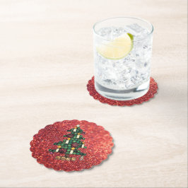 Bling Julgran Glitter Underlägg Papper