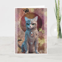 Bling Katt Julkort 