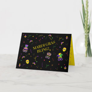 BLING MARDI GRAS TACK KORT