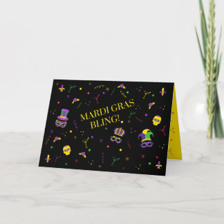 BLING MARDI GRAS TACK KORT