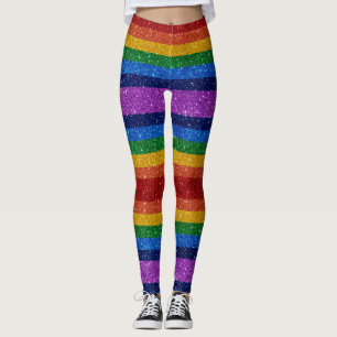 Bling mig upp Regnbåge 5 Pop Mode Leggings