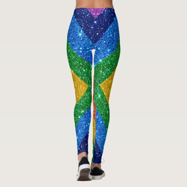 Bling mig upp Regnbåge Pop Mode Leggings (Baksida)