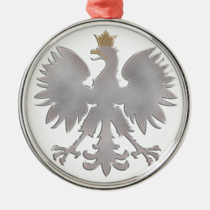 Bling polsk örnprydnad julgransprydnad metall