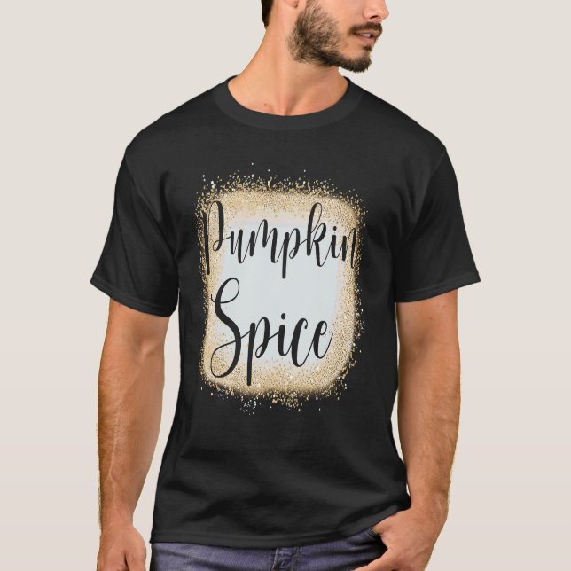 Bling Pumpkin Spice Halloween T Shirt (Framsida)