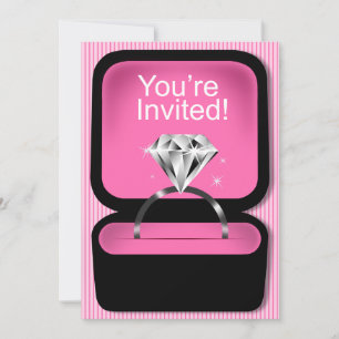 Bling Ring box Möhippa rosa Inbjudningar