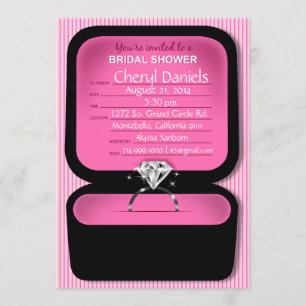 Bling Ring box Möhippa rosa Inbjudningar