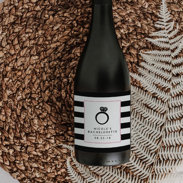 Bling Ring | Etiketter för Bachelorette Party Vin (Skapare uppladdad)