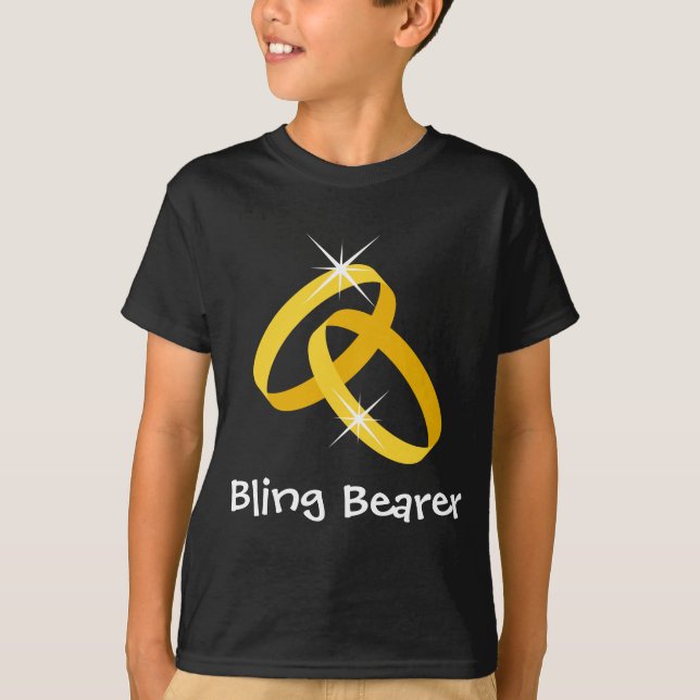 Bling ringbärarskjorta för barn t shirt (Framsida)