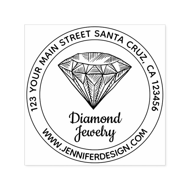 Bling Smycken Diamant Självfärgande Stämpel (Design)