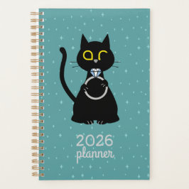 BLING WINK Funny Cat Proposal Planner