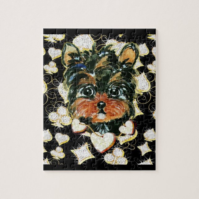 Bling Yorkie Poo Pussel (Vertikal)