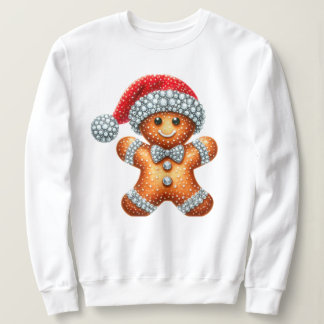 Blinged Faux Rhinestone Pepparkaksgubbe T Shirt