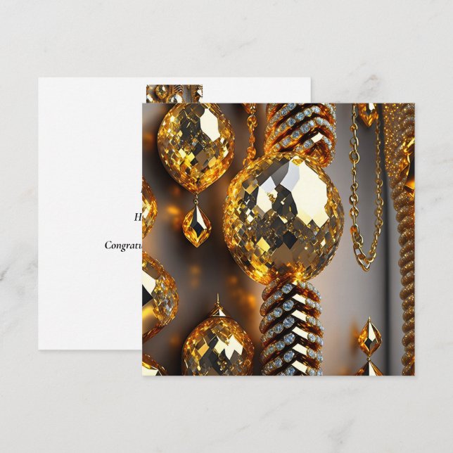 Blink! Beautiful chaos jewelry in gold  (Fram/baksida)