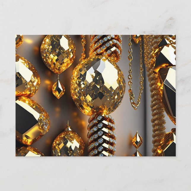 Blink! Beautiful chaos jewelry in gold  Vykort (Framsida)