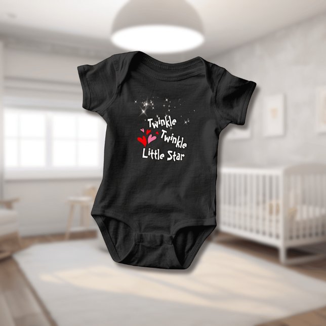 Blink blink lilla stjärna Baby-bodysuit T Shirt (Skapare uppladdad)