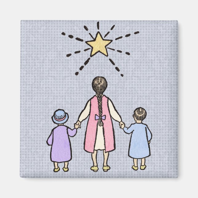 Blink blinka lilla stjärna gammaldags ramsa för ba magnet (Framsidan)