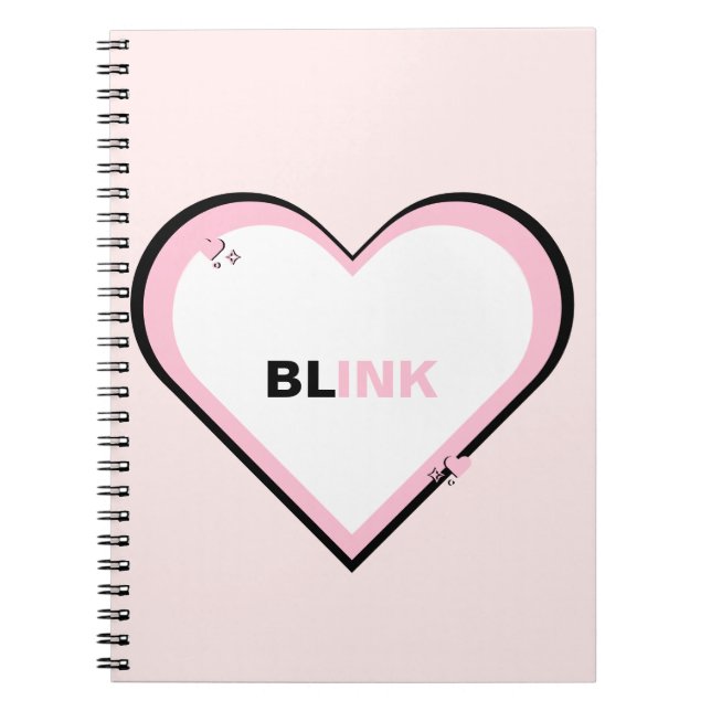 Blink Kpop Blackpink Cute Aesthetic Tonåring Anteckningsbok (Framsidan)