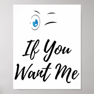 Blink om du vill ha mig roliga mäns poster