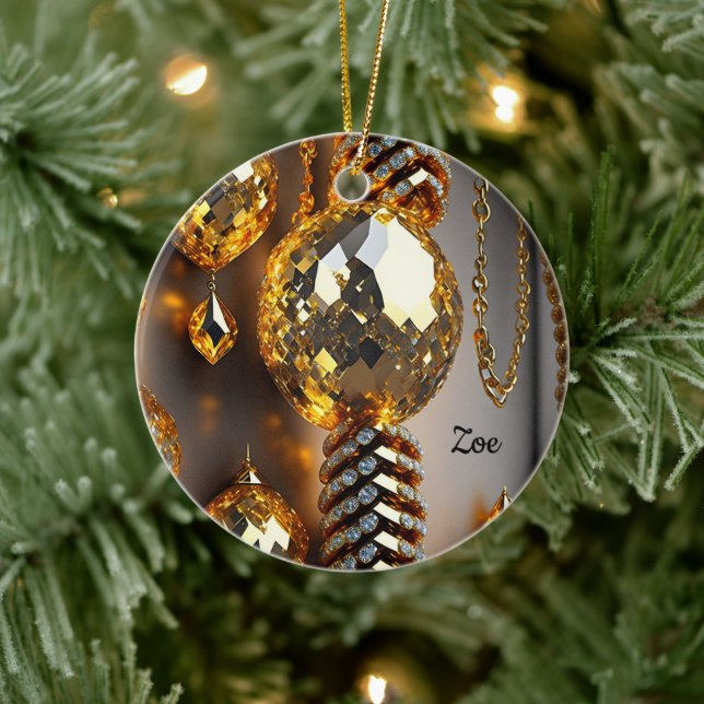 Blink! Vackra kaosjuveler i guld Julgransprydnad Keramik (Träd)