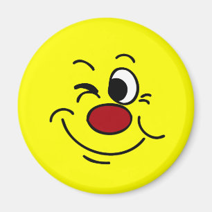 Blinka ansikte Grumpey Magnet