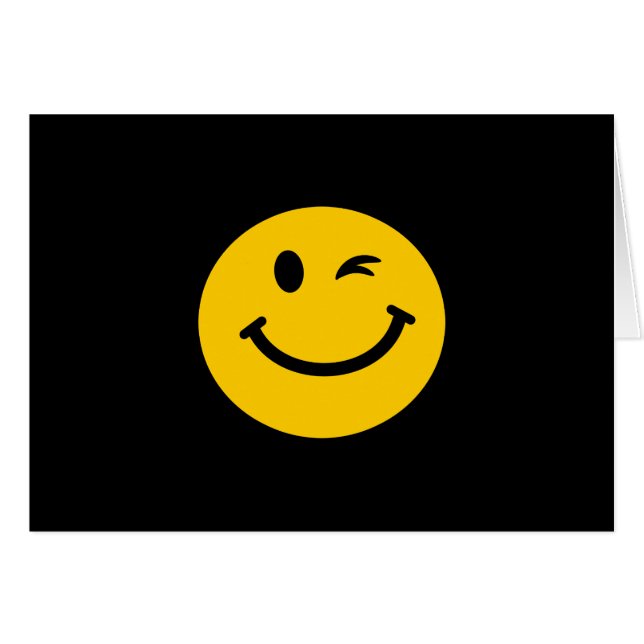 Blinka ansikte hälsningskort (Framsidan Horizontal)