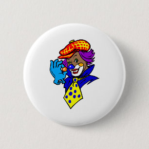 Blinka clownen med marmor knapp