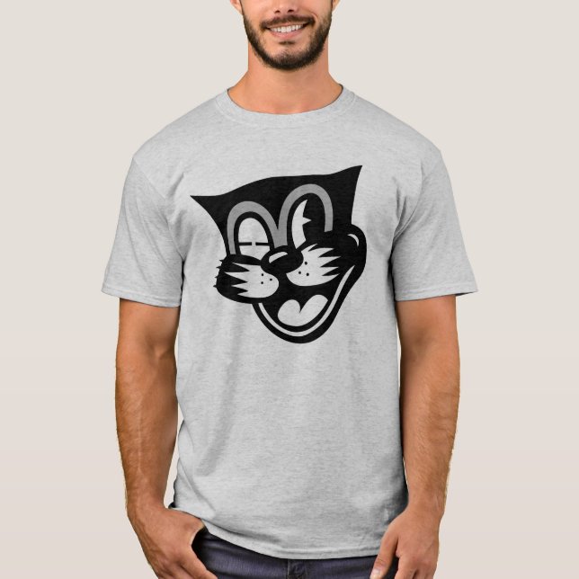 Blinka den svart katten t-shirt (Framsida)
