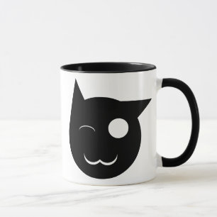 Blinka den svart kattkoppen mugg