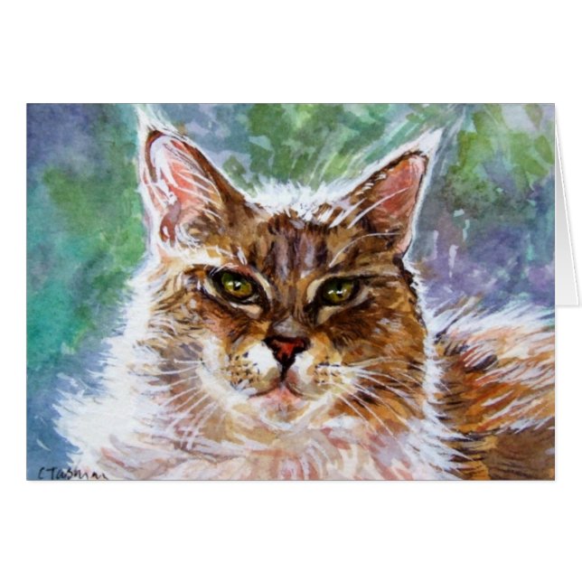 Blinka katten hälsningskort (Framsidan Horizontal)