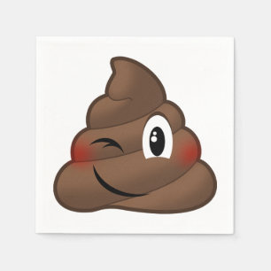 Blinka poopen Emoji Pappersservett