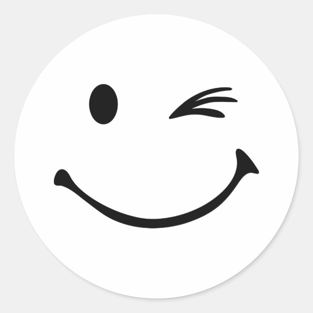 blinka runt klistermärke (Framsida)