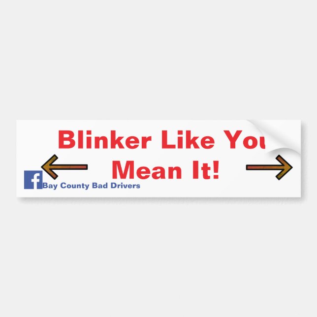 Blinka som du menar det! bildekal (Framsidan)