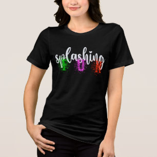 Blinkande citattecken för Roligt, ruttfärgad typog T Shirt
