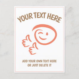 Blinkande Emoji Ansikte Två Tummen Upp. Kritiskt.  Vykort