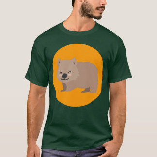 Blinkande Wombat Söta Djurvänner T Shirt