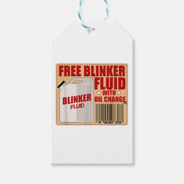 Blinker Fluid Idiot Gag-presentskjorta för Mechani Presentetikett (Framsidan)