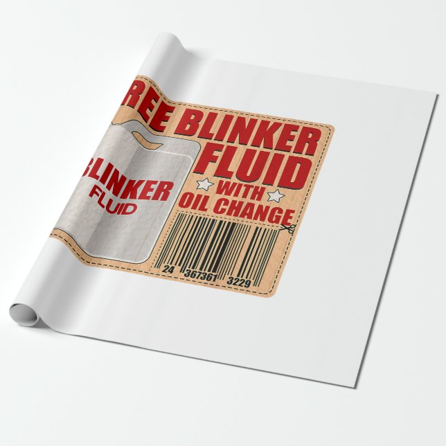Blinker Fluid Idiot Gag-presentskjorta för Mechani Presentpapper (Utrullad)