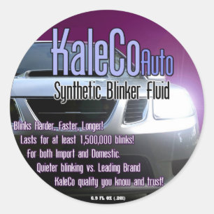 Blinker Fluid Sticker Runt Klistermärke