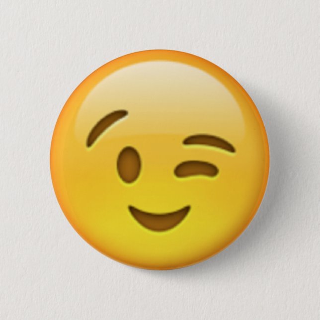 Blinkningen Emoji klämmer fast Knapp (Framsida)