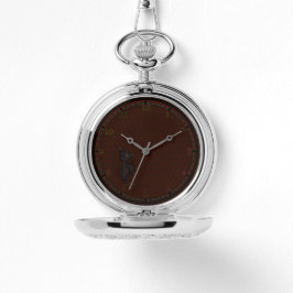 Blinky the Bat Mörk Rödbrun Silver Fickur Armbandsur