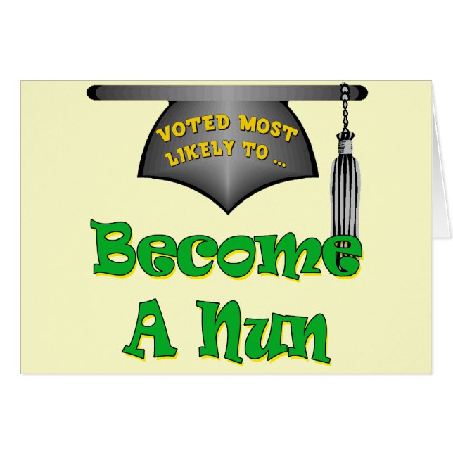 Blir en nunna hälsningskort (Framsidan Horizontal)