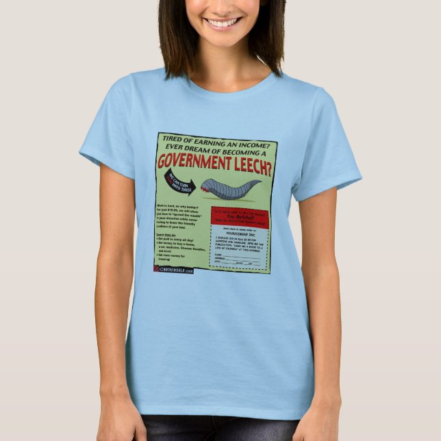 Blir en regerings- Leech T-shirt (Framsida)
