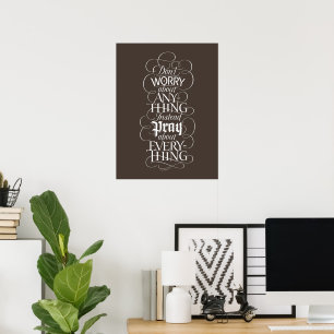 BLIR INTE OROAD ÖVER NÅGOT - Religiösa Calligrafi Poster