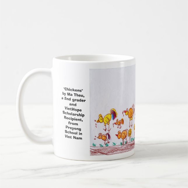 "Blir rädd" vid morsor Theu, den 2nd väghyveln Kaffemugg (Vänster)