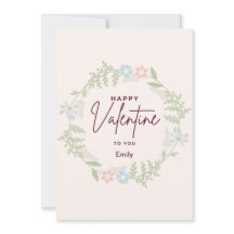 Bliss elegant flora Valentine Day Card
