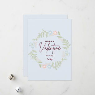 Bliss elegant flora Valentine Day Card Julkort