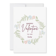 Bliss elegant flora Valentine Day Card